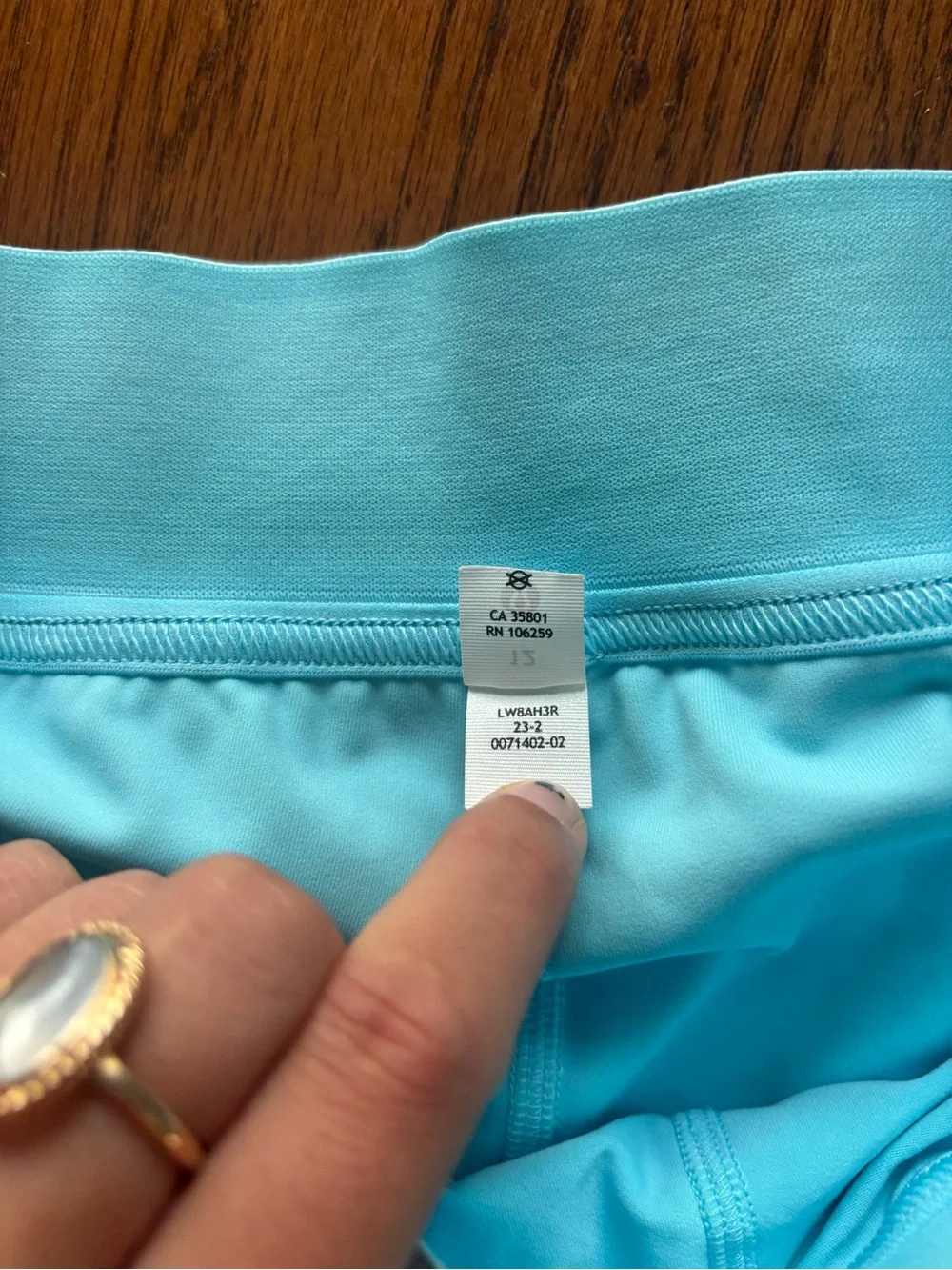 Lululemon court rival high rise skirt cyan blue tennis size 12